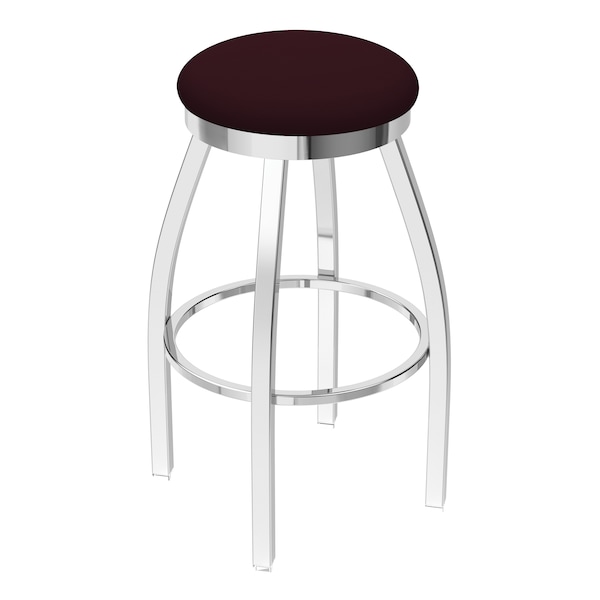 25" Swivel Counter Stool, Chrome Finish, Canter Bordeaux Seat